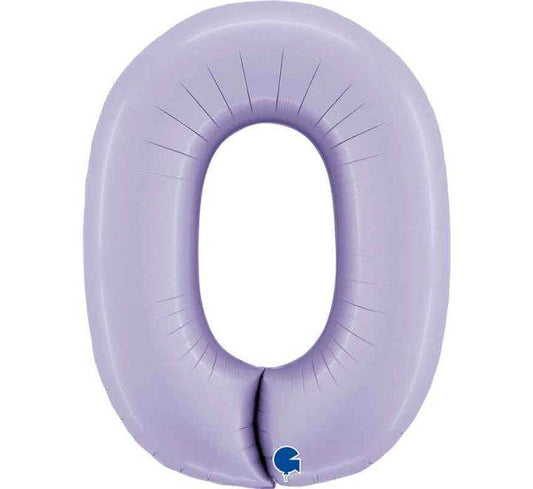 Satin Lilac Giant Helium Numbers - Eternity Party Express