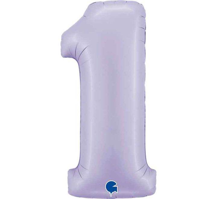 Satin Lilac Giant Helium Numbers - Eternity Party Express
