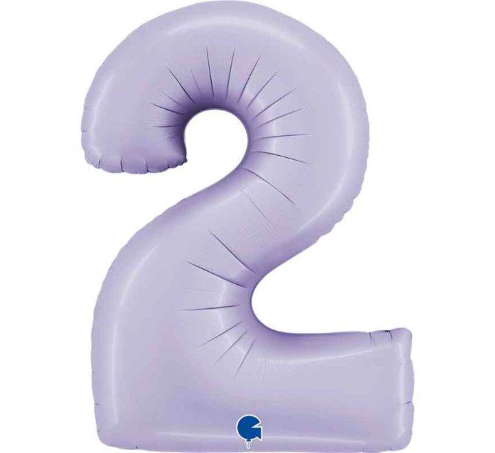 Satin Lilac Giant Helium Numbers - Eternity Party Express