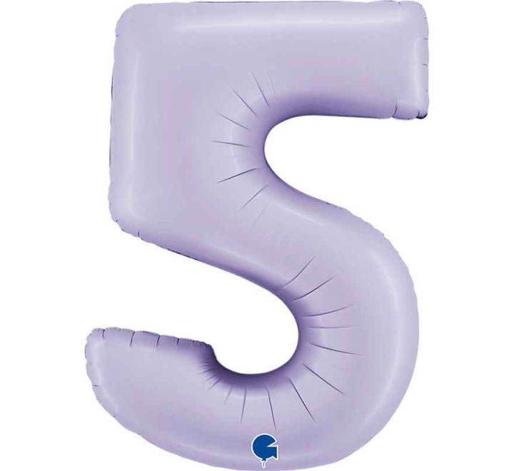 Satin Lilac Giant Helium Numbers - Eternity Party Express