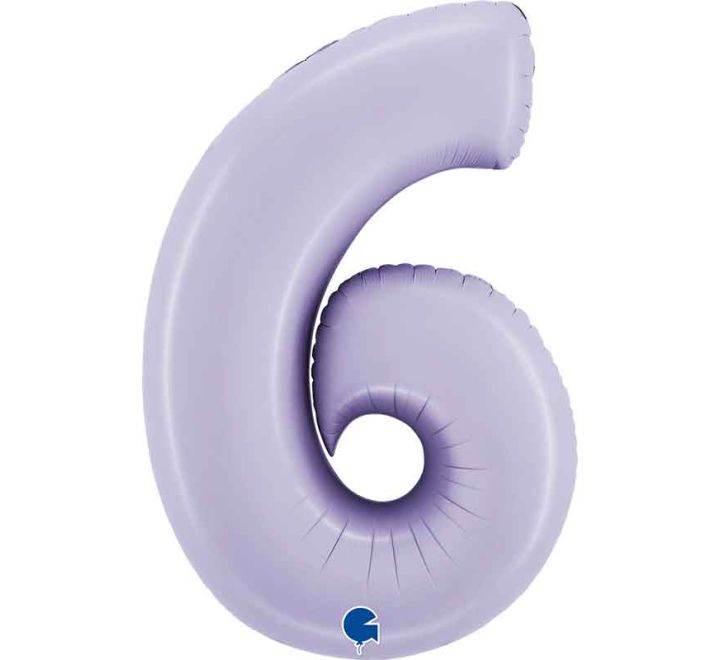 Satin Lilac Giant Helium Numbers - Eternity Party Express