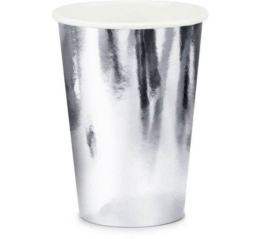 Metallic Silver Cups - Eternity Party Express