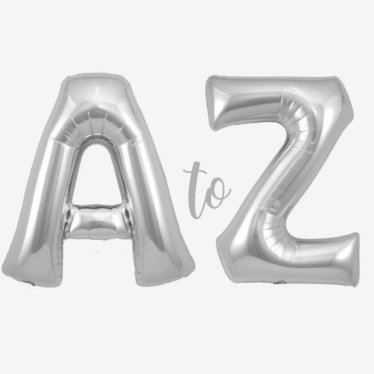 Gaint Silver Letter Foil Balloons