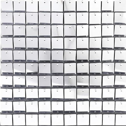 Silver Sequin Wall Panel HIRE ONLY NOT FOR SALE