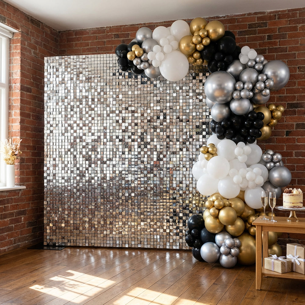 Silver Sequin Wall Panel HIRE ONLY NOT FOR SALE
