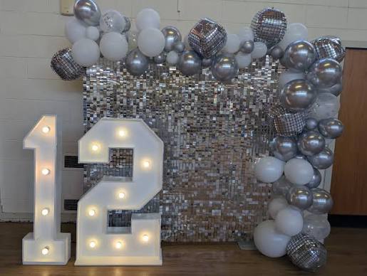 Silver Sequin Wall Panel HIRE ONLY NOT FOR SALE