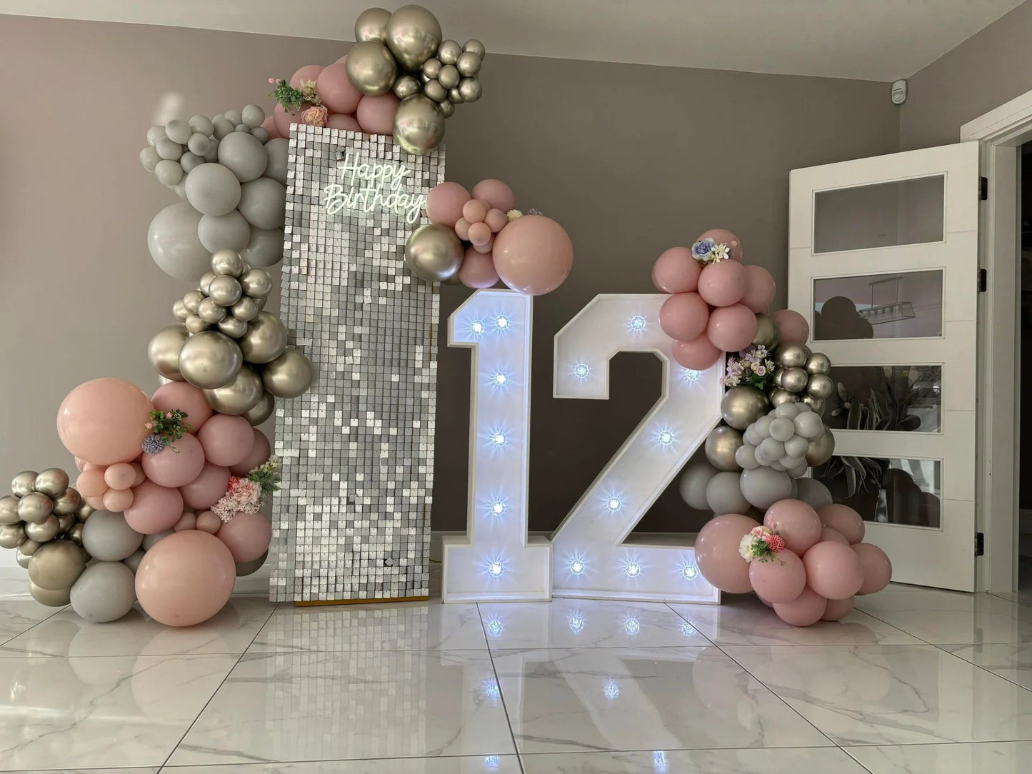 Silver Sequin Wall Panel HIRE ONLY NOT FOR SALE