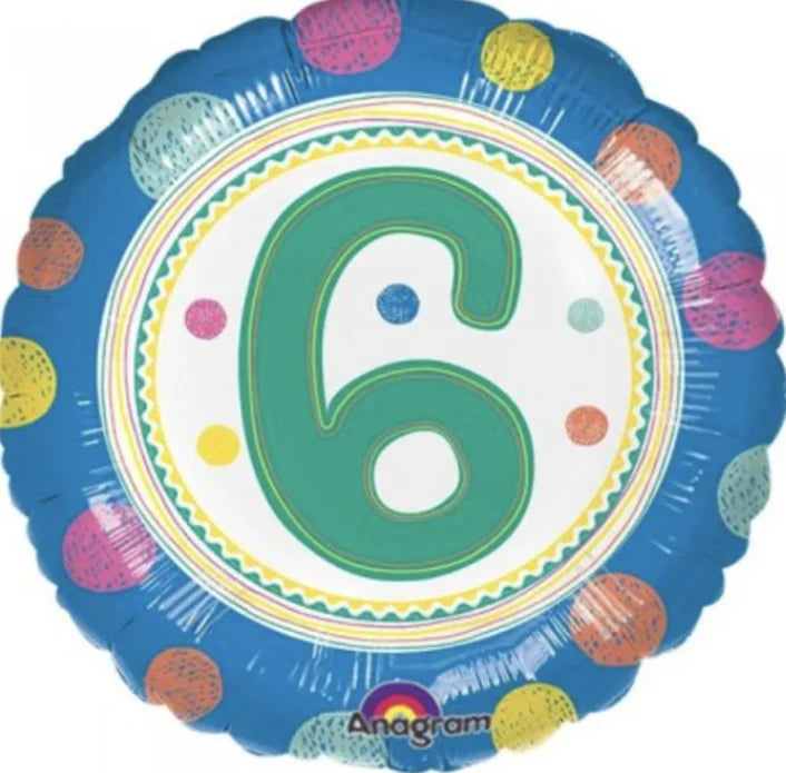 Spot On Age 6 Foil Balloon