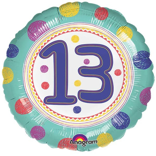 Spot On Age 13 Foil Balloon