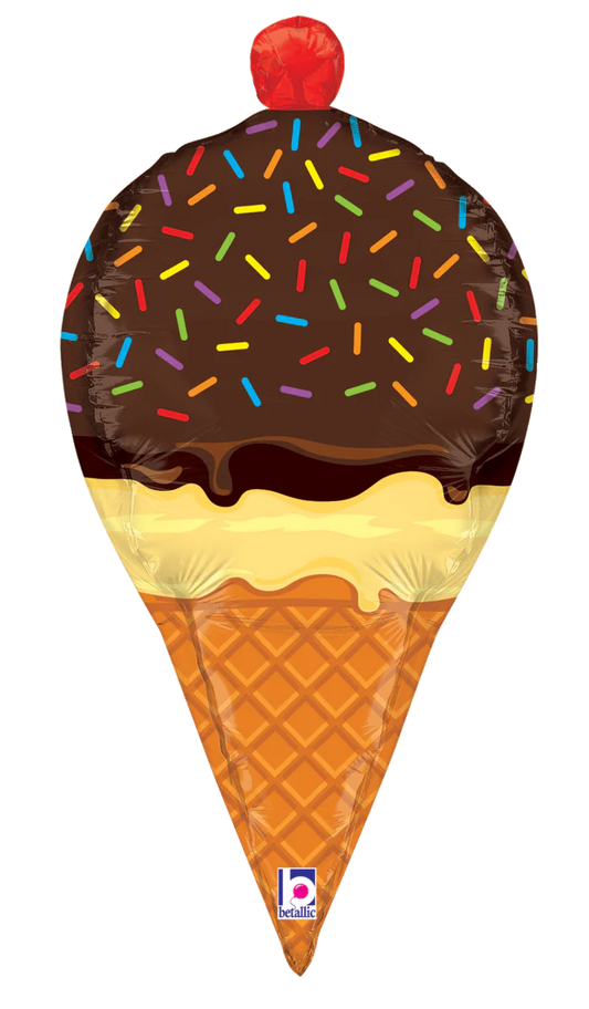 Sprinkles Ice Cream Cone Shape Foil Balloon