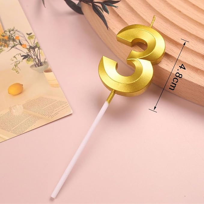 30th Gold Number Candle