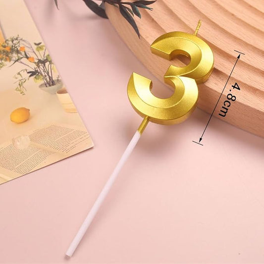 30th Gold Number Candle