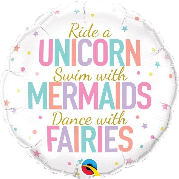 Mermaids Unicorn & Fairies Foil Balloon - Eternity Party Express