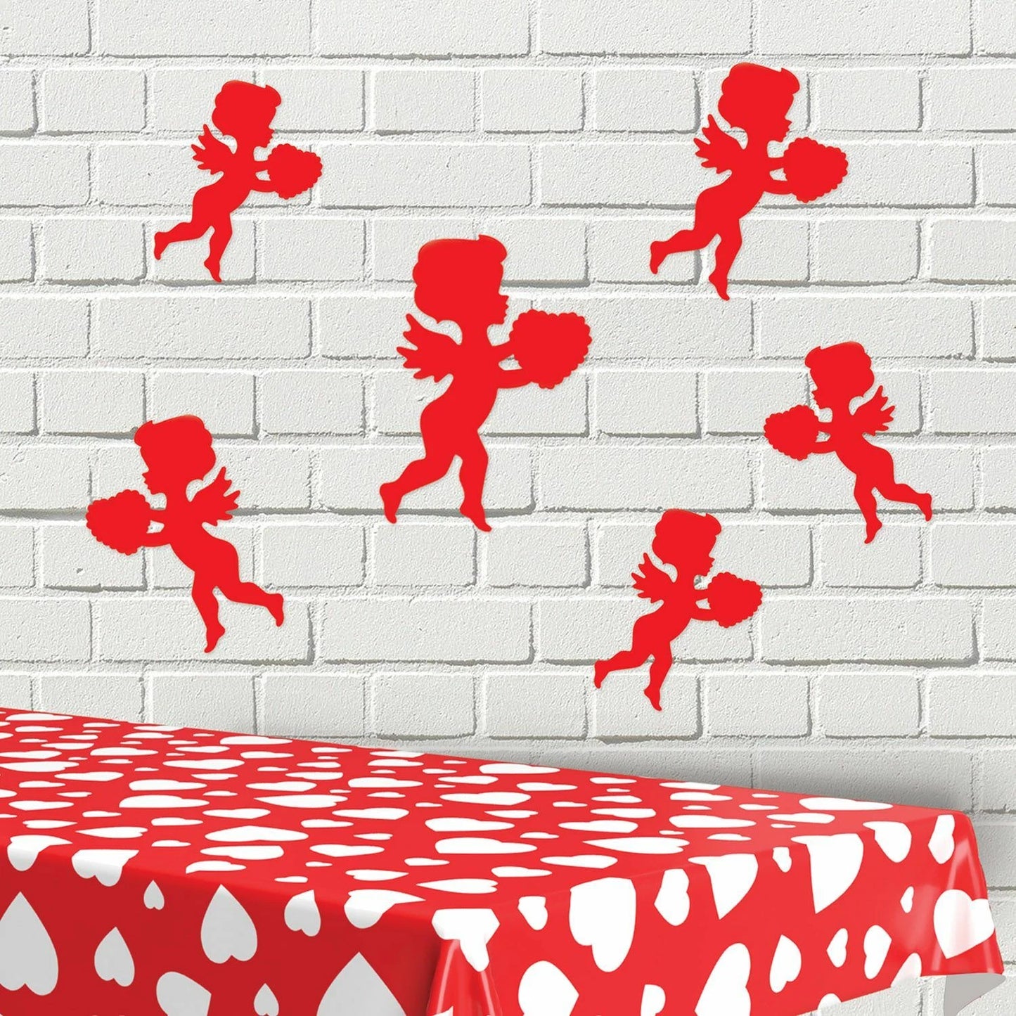 VALENTINES DAY CUPID CUTOUTS PARTY WALL DECORATIONS HEARTS LOVE RED