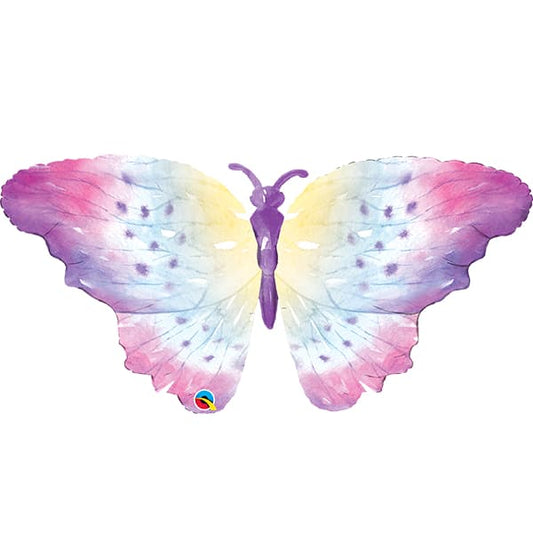 Watercolour Butterfly Shape Foil Balloon