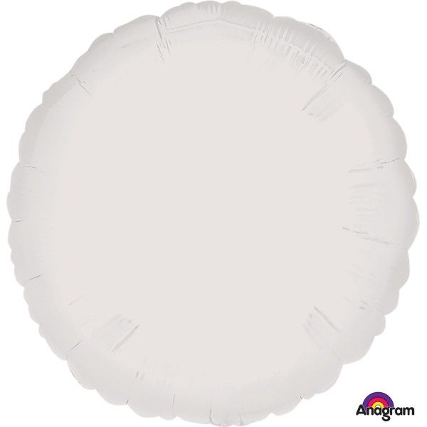 White Round Foil Balloon