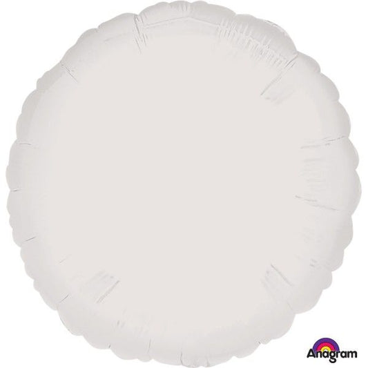 White Round Foil Balloon