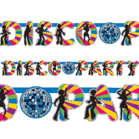 Disco Party Letter Banner