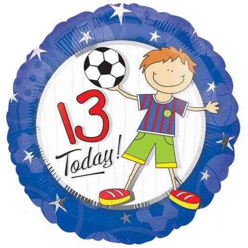 Age 13 Boy Foil Balloon