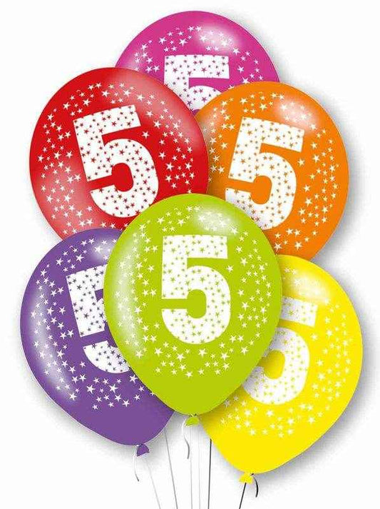 Age 5 Rainbow Balloons
