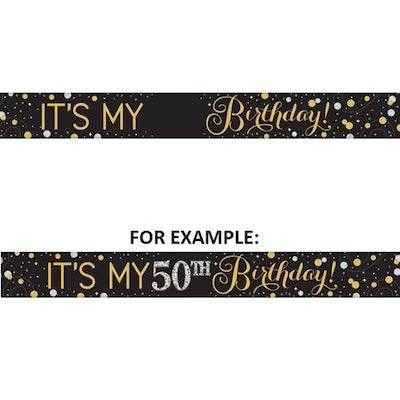 Amscan Add-Any-Age Sparkling Gold Sash