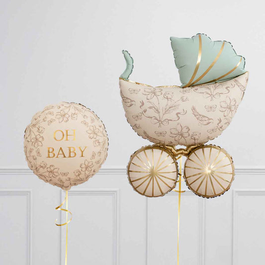 Baby Pram Foil Balloon - Perfect for Celebrating New Arrivals