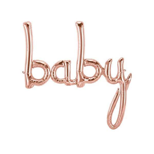 baby Script Phrase Rose Gold