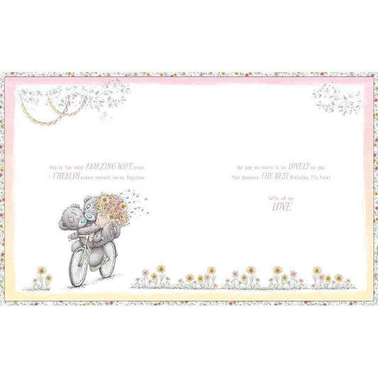 Bday Wife Bears On Bike Greeting Card Box