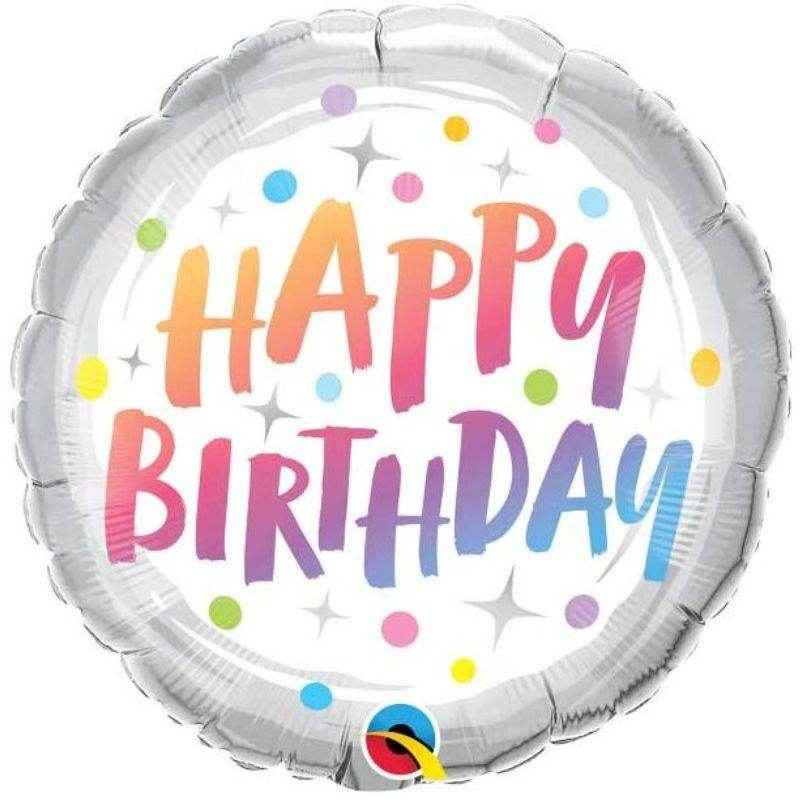 Birthday Rainbow Round Foil Balloon