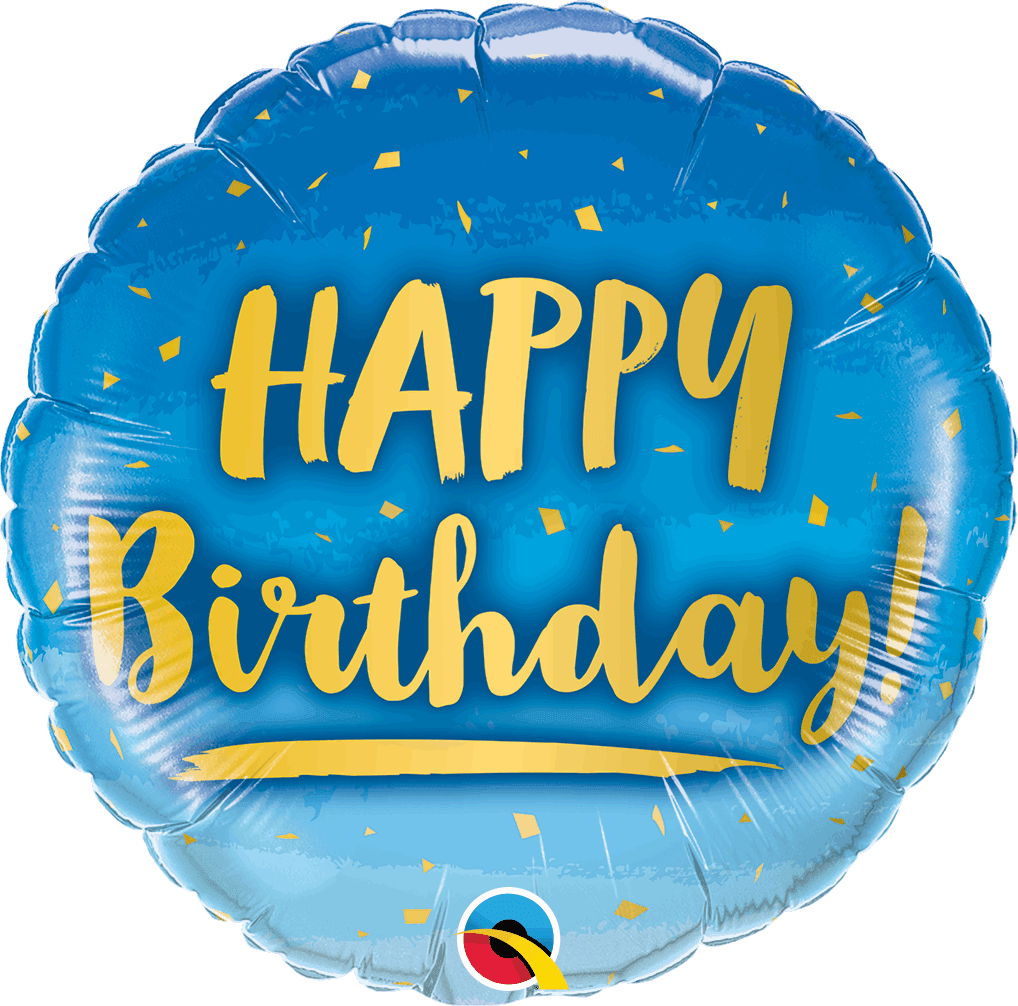 Blue Happy Birthday Foil Balloon