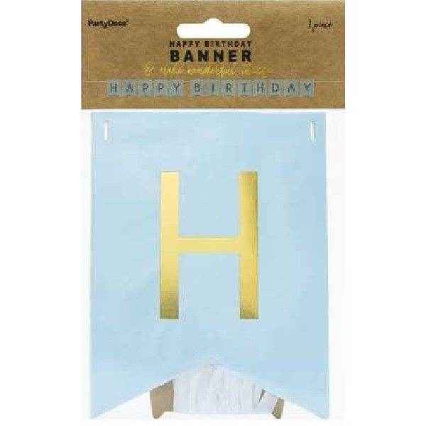 Blue Letter Happy Birthday Banner