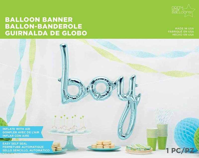 boy Script Phrase Light Blue