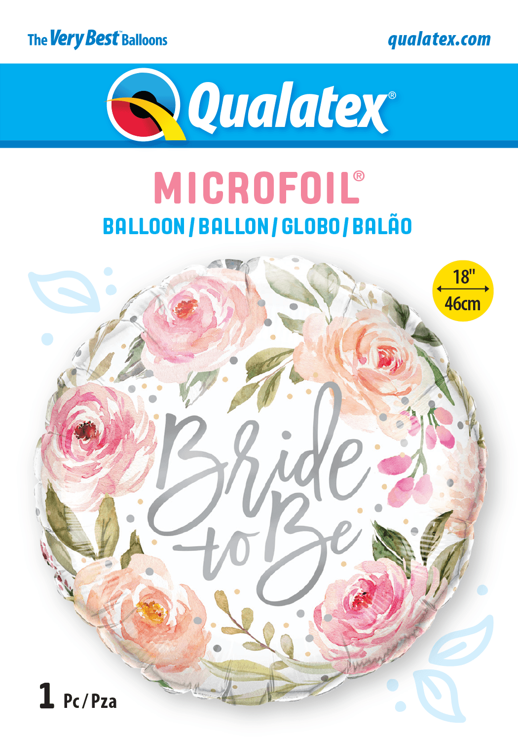 Bride to Be Watercolour Roses Foil Balloon