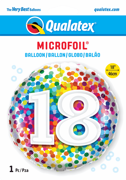Colourful Confetti Dot Burst 18th