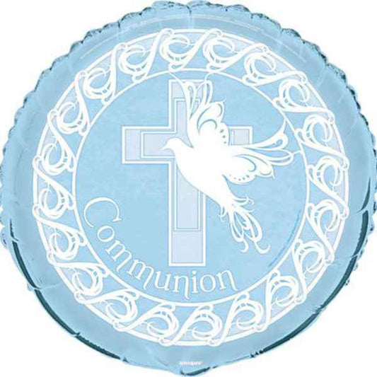 Communion Blue Foil Balloon