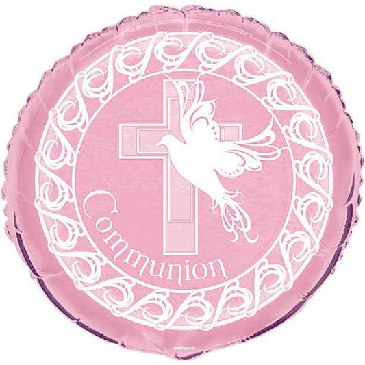 Communion Pink Foil Balloon