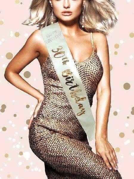 Cream & Gold 30th Sash