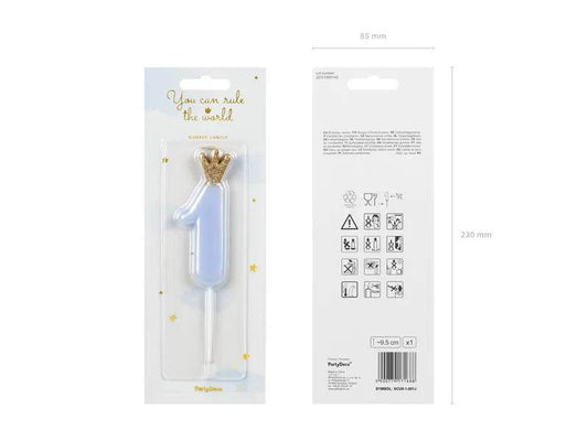 Crown Candle Blue 1