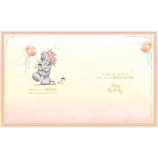 Daughter Birthday Bear And Party Hat Greeting Card Box