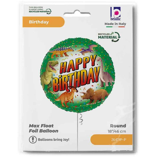 Dinosaurs Happy Birthday Foil Balloon