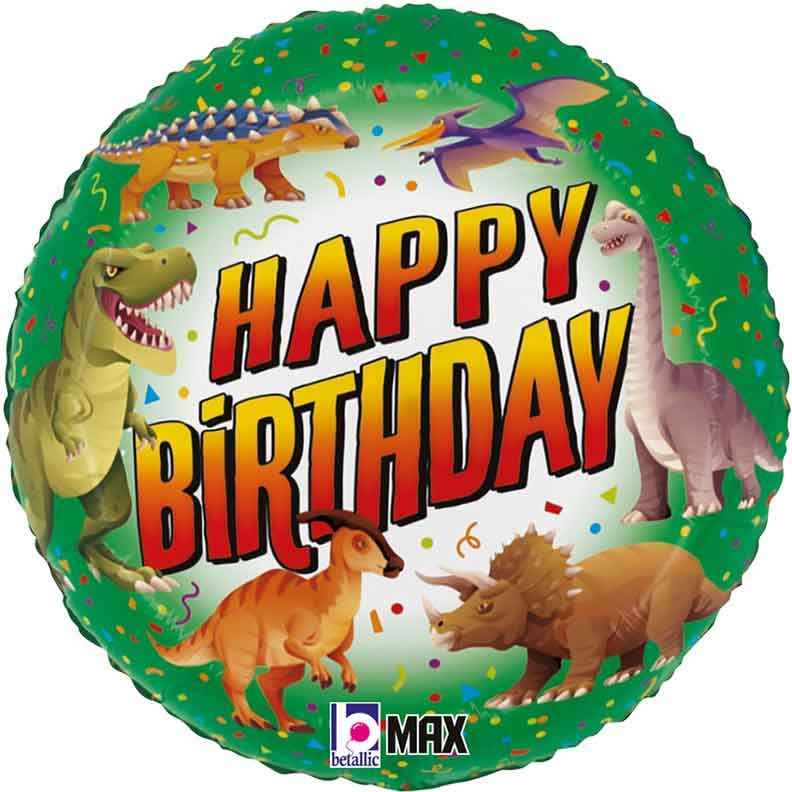Dinosaurs Happy Birthday Foil Balloon