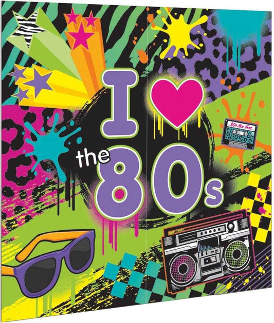 Disco 80's Party Scene Setters Wall Decorating Kit