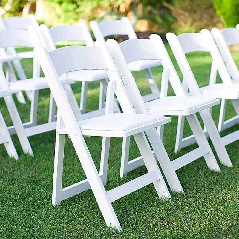 Elegant White Resin Fold Up Chair Hire for Your Perfect Event