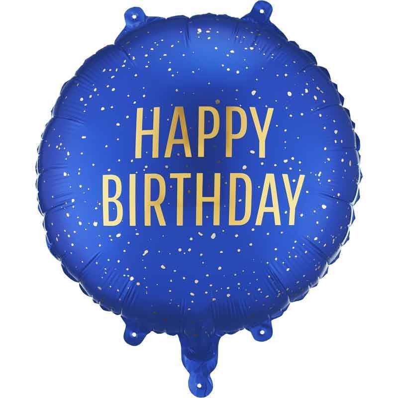 Elevate Your Celebration with Our Blue and Gold Birthday Balloon