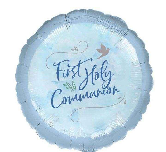 First Holy Communion Blue Foil Balloon