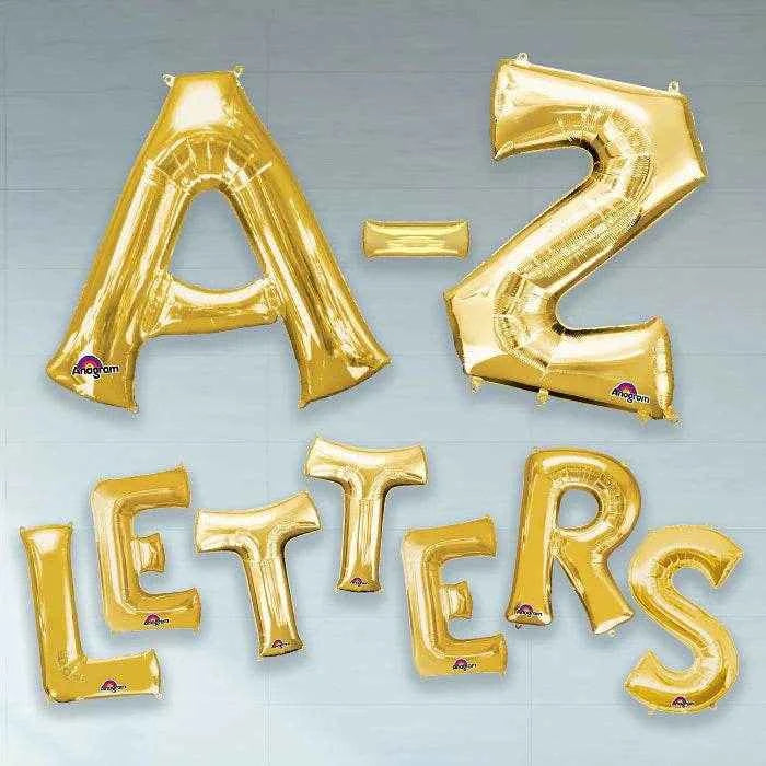 Gaint Gold Letter Foil Balloons