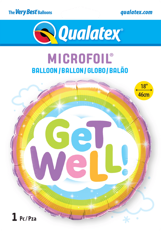 Get Well Rainbow Foil Balloon