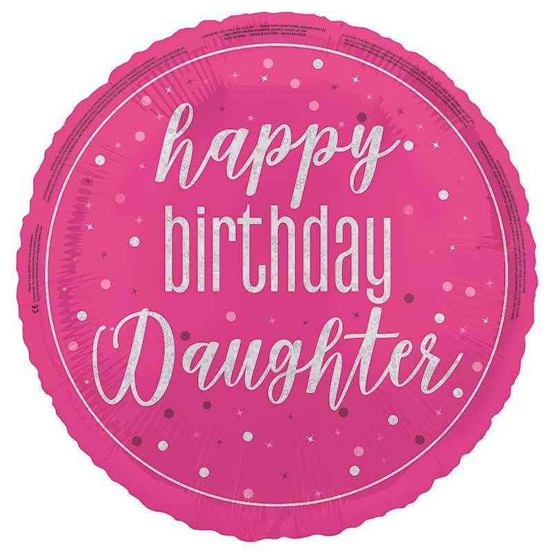 Glitz Happy Birthday Daughter Foil Balloon