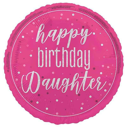 Glitz Happy Birthday Daughter Foil Balloon