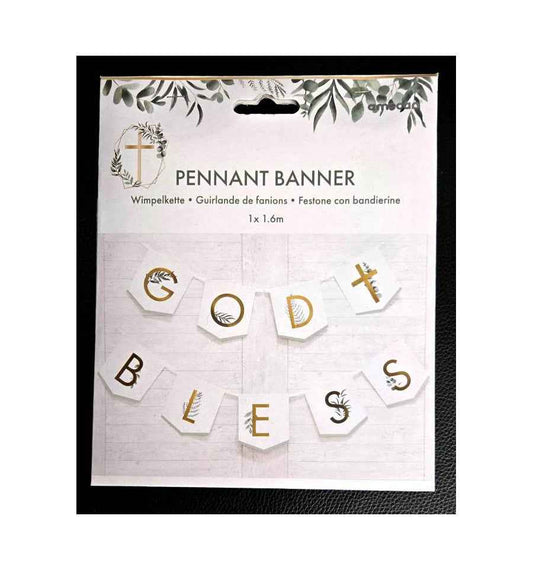 God Bless Pennant Banner